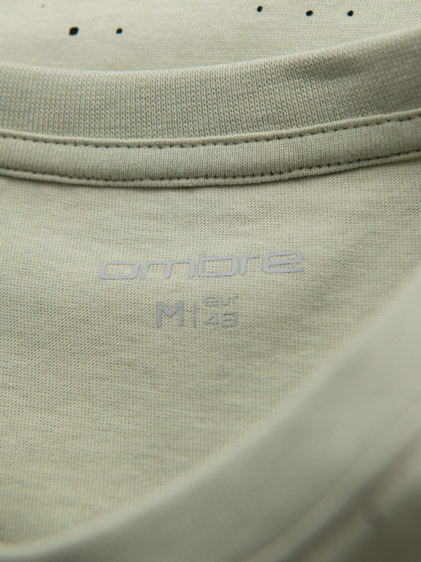 Ombre Clothing Muška pamučna majica s printom i okruglim izrezom - mint