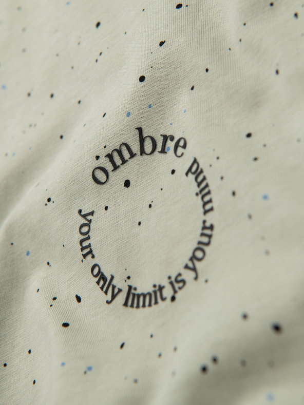 Ombre Clothing Muška pamučna majica s printom i okruglim izrezom - mint