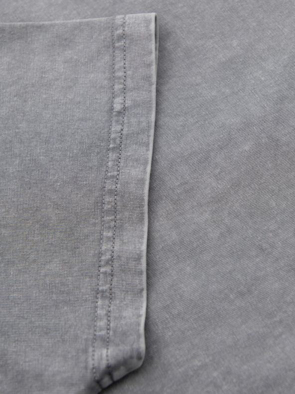 Ombre Clothing Pamučna majica s printom na prsima i leđima - siva