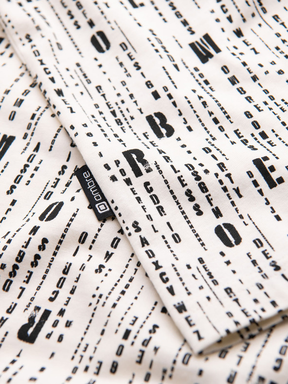 Ombre Clothing Pamučna majica s otiskom i okruglim izrezom - krem