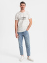 Ombre Clothing Muška majica s otiskom i okruglim izrezom - bijela