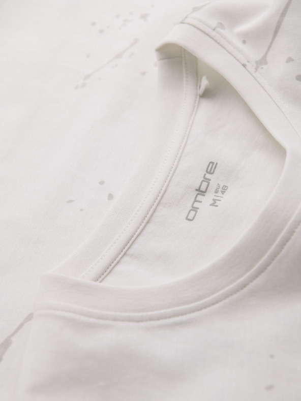Ombre Clothing Muška majica s otiskom i okruglim izrezom - bijela