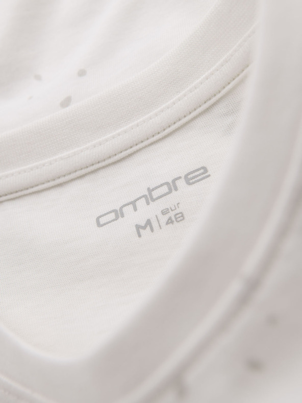 Ombre Clothing Muška majica s otiskom i okruglim izrezom - bijela