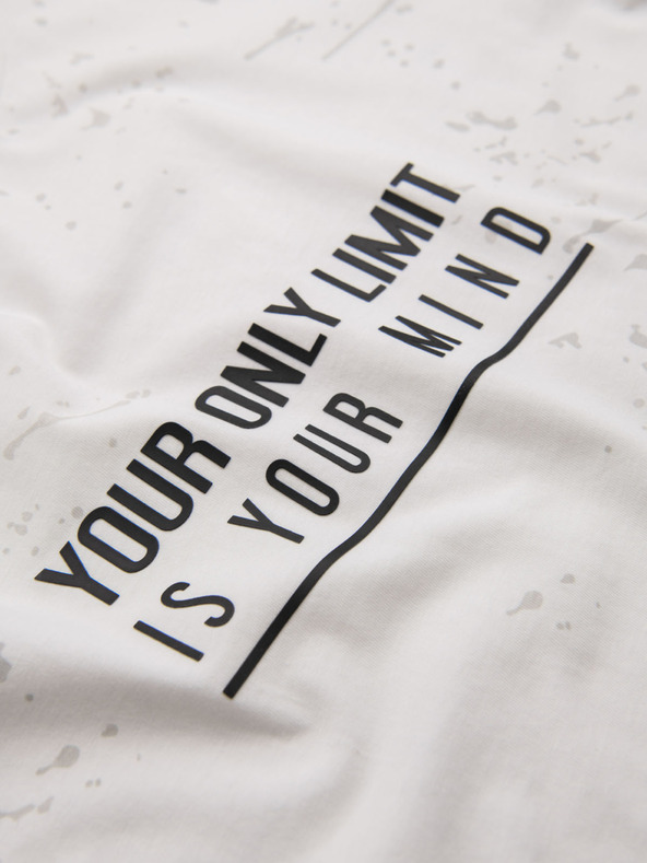 Ombre Clothing Muška majica s otiskom i okruglim izrezom - bijela