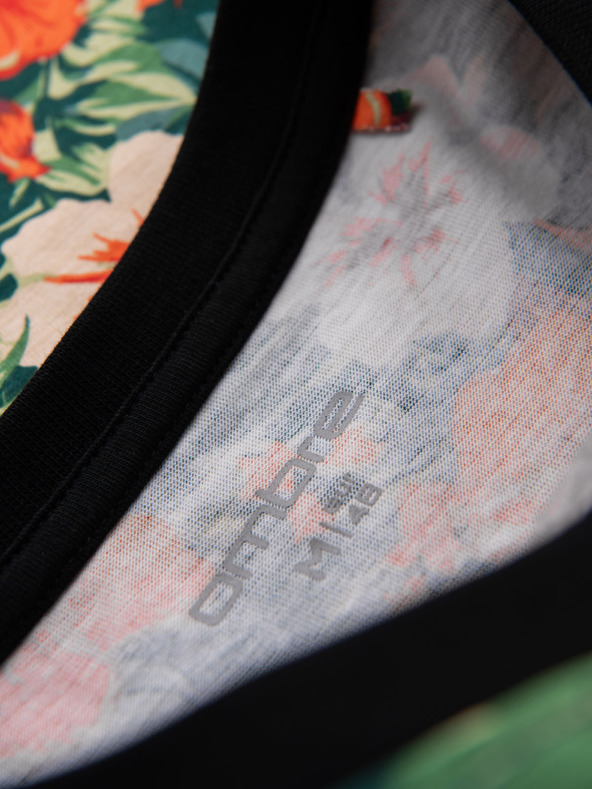 Ombre Clothing Muška pamučna majica s cvjetnim otiskom - crna