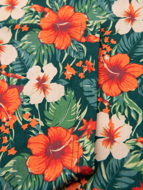 Ombre Clothing Muška pamučna majica s cvjetnim otiskom - crna