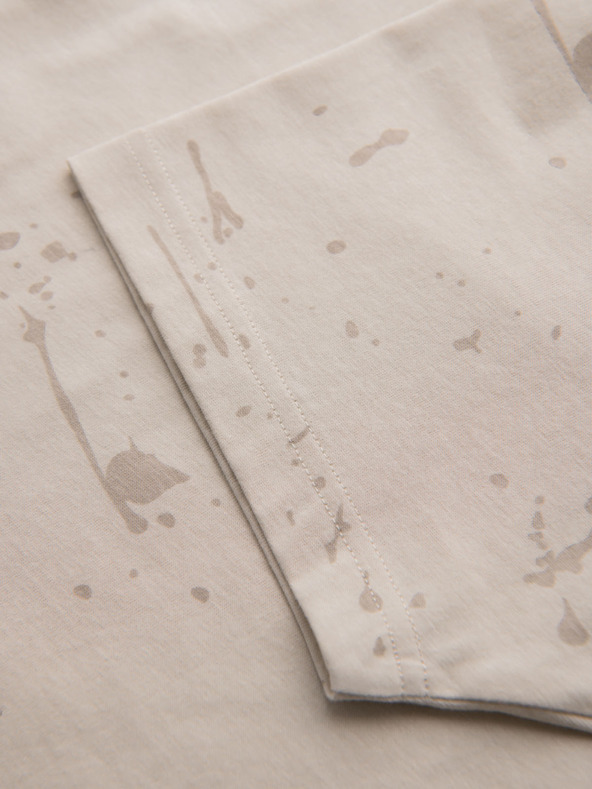 Ombre Clothing Muška majica s otiskom i okruglim izrezom - krem