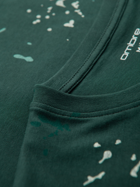 Ombre Clothing Muška majica s otiskom i okruglim izrezom - zelena