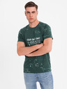 Ombre Clothing Muška majica s otiskom i okruglim izrezom - zelena