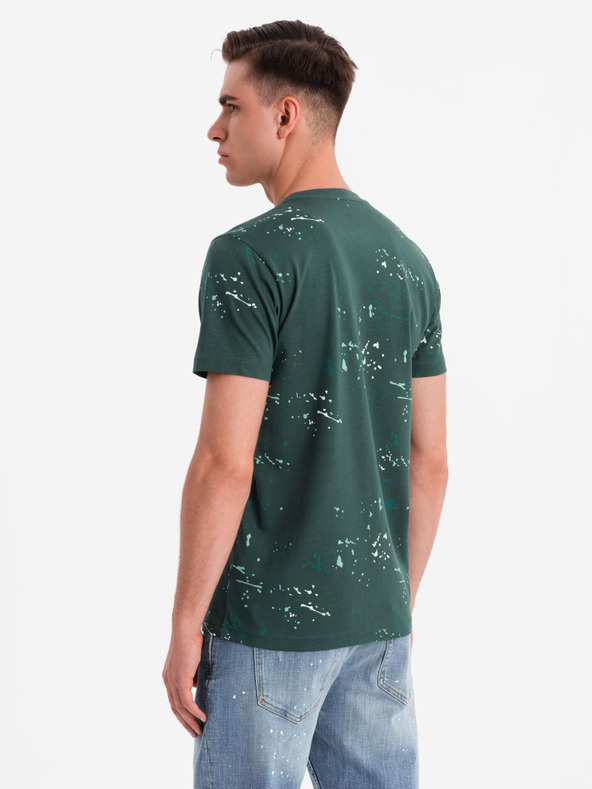 Ombre Clothing Muška majica s otiskom i okruglim izrezom - zelena
