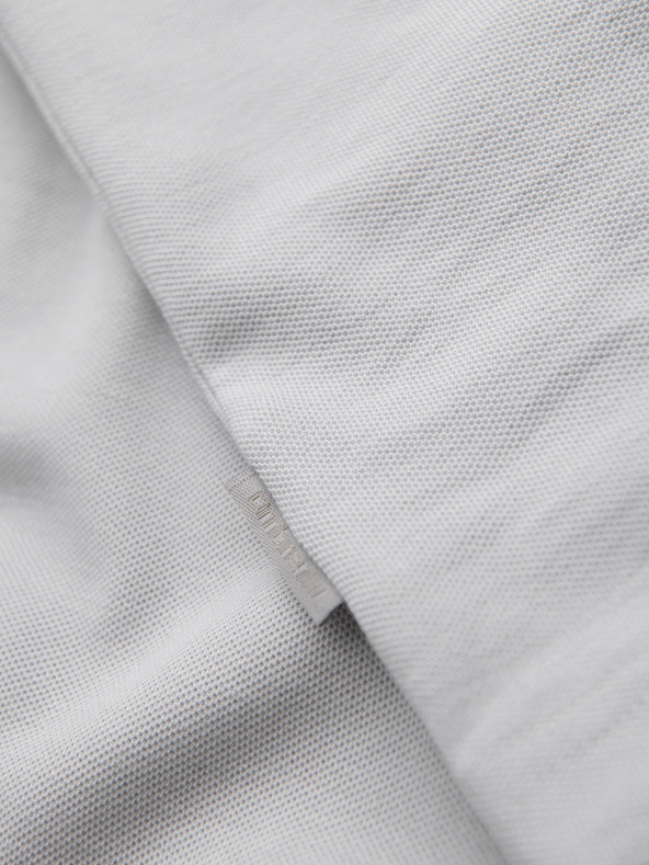 Ombre Clothing Muška majica s kontrastnim umetcima i V-izrezom - svijetlo siva