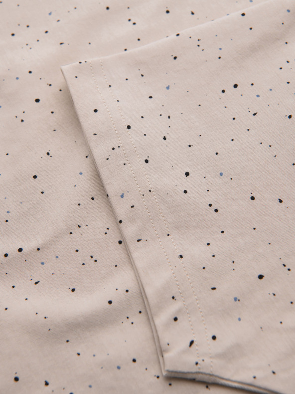 Ombre Clothing Muška pamučna majica s otiskom i okruglim izrezom - bež