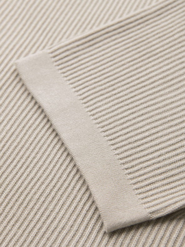 Ombre Clothing Muška polo majica bez gumba s otvorenim ovratnikom - svijetlo siva