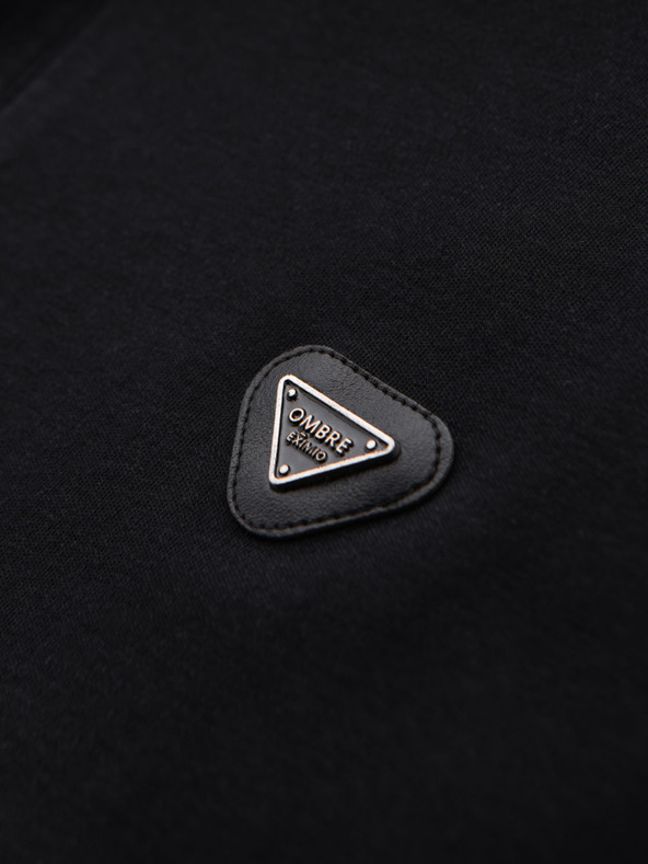 Ombre Clothing Muška polo majica s patentom - crna