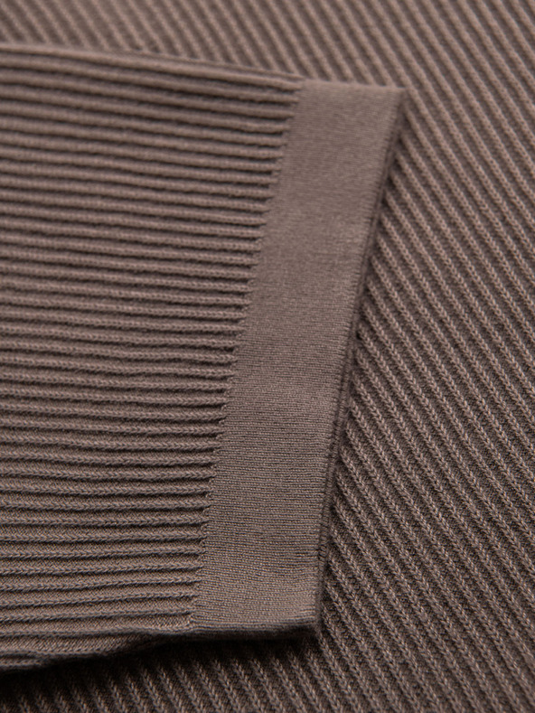 Ombre Clothing Muška polo majica bez gumba s otvorenim ovratnikom - pepeljasta