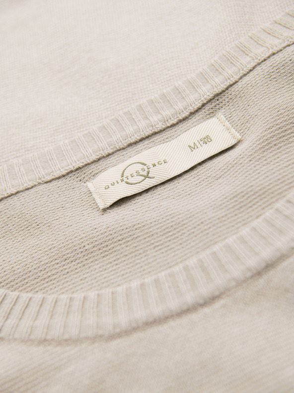 Ombre Clothing Muška klasična pletena košulja s rebrasto završenim manžetama - svijetlo siva