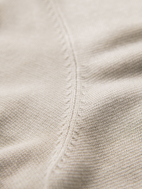 Ombre Clothing Muška klasična pletena košulja s rebrasto završenim manžetama - svijetlo siva