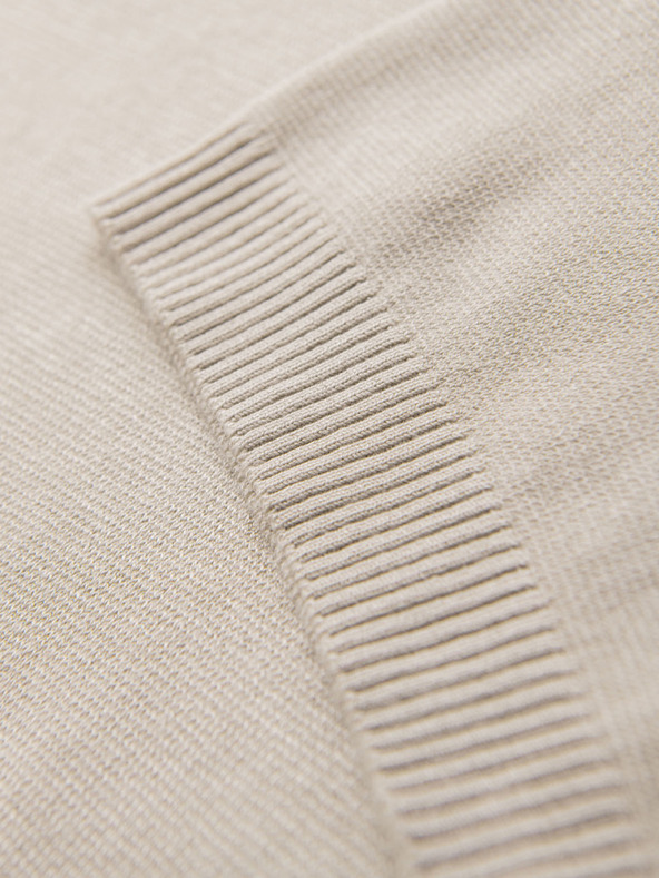 Ombre Clothing Muška klasična pletena košulja s rebrasto završenim manžetama - svijetlo siva