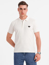 Ombre Clothing Muška polo majica s patentom - bijela