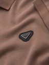 Ombre Clothing Muška polo majica s patentom - svijetlo smeđa