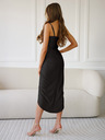 Edoti Midi haljine s prorezom KENDALL crne