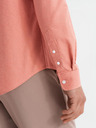 Ombre Clothing Muška platnena košulja s uspravnim ovratnikom i džepom REGULAR FIT - ružičasta