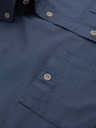 Ombre Clothing Muška platnena košulja s klasičnim ovratnikom i džepovima REGULAR FIT - plava