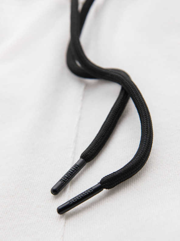 Ombre Clothing Muške kratke tajice hlačice sa širokim prugama - bijele