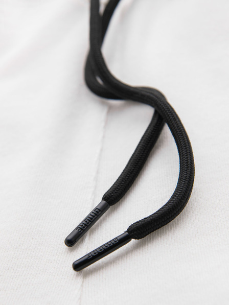 Ombre Clothing Muške kratke tajice hlačice sa širokim prugama - bijele