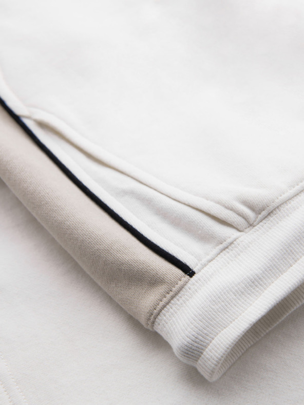 Ombre Clothing Muške kratke tajice hlačice sa širokim prugama - bijele