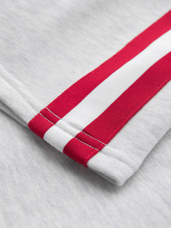 Ombre Clothing Muške tajice kratke hlačice s rubom i rebrasto pojasem - sivi melange