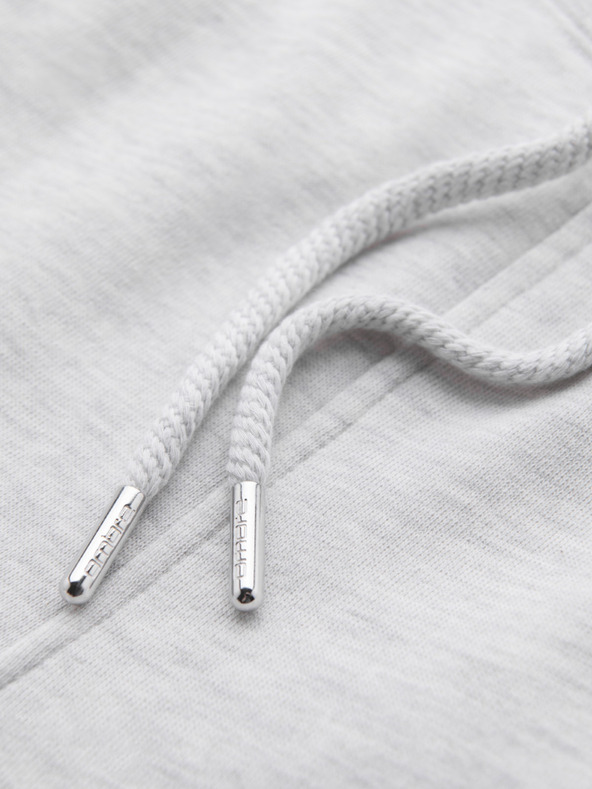 Ombre Clothing Muške tajice kratke hlačice s rubom i rebrasto pojasem - sivi melange