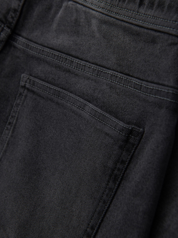 Ombre Clothing Muške kratke hlačice s elastičnim pojasom i efektom pranja - sive