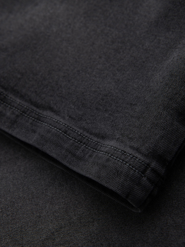 Ombre Clothing Muške kratke hlačice s elastičnim pojasom i efektom pranja - sive