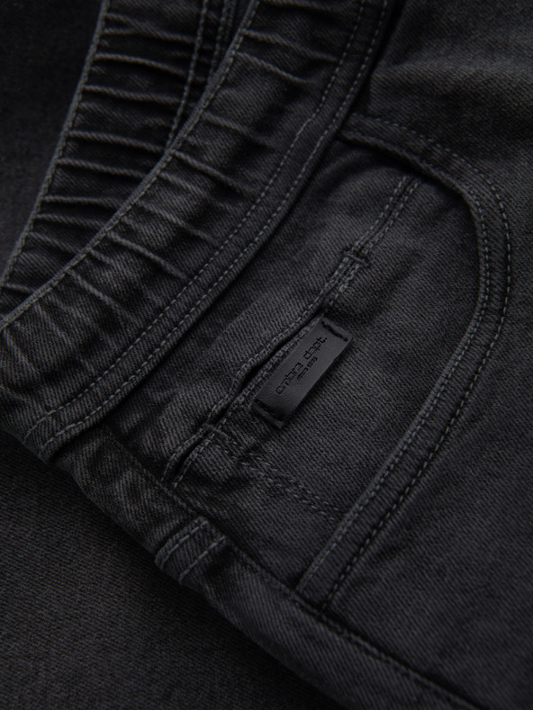 Ombre Clothing Muške kratke hlačice s elastičnim pojasom i efektom pranja - sive