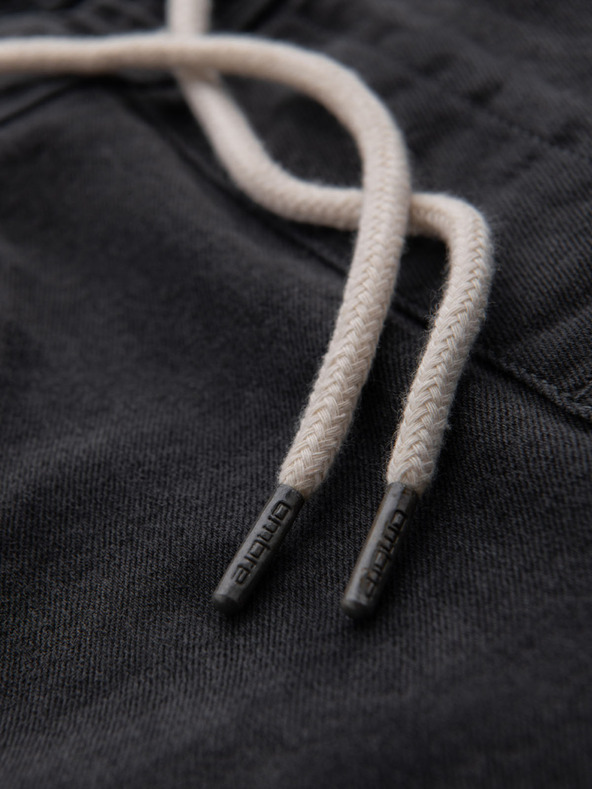 Ombre Clothing Muške kratke hlačice s elastičnim pojasom i efektom pranja - sive