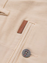 Ombre Clothing Muške traper kratke hlačice sa prošivenim rubom - krem