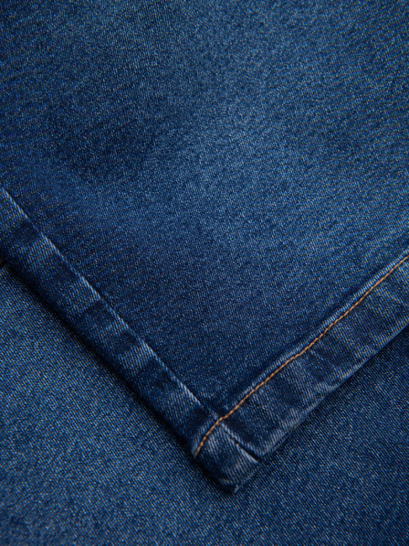 Ombre Clothing Muške traper kratke hlače klasičnog kroja - tamno plave