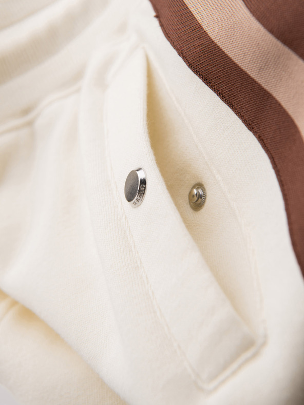 Ombre Clothing Muške trenirke s rubom i žičanim rubovima nogavica - krem