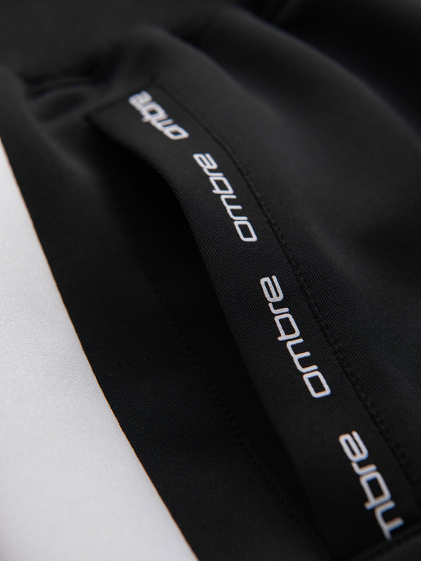 Ombre Clothing Muške trenirke s kontrastnim rubom - crne