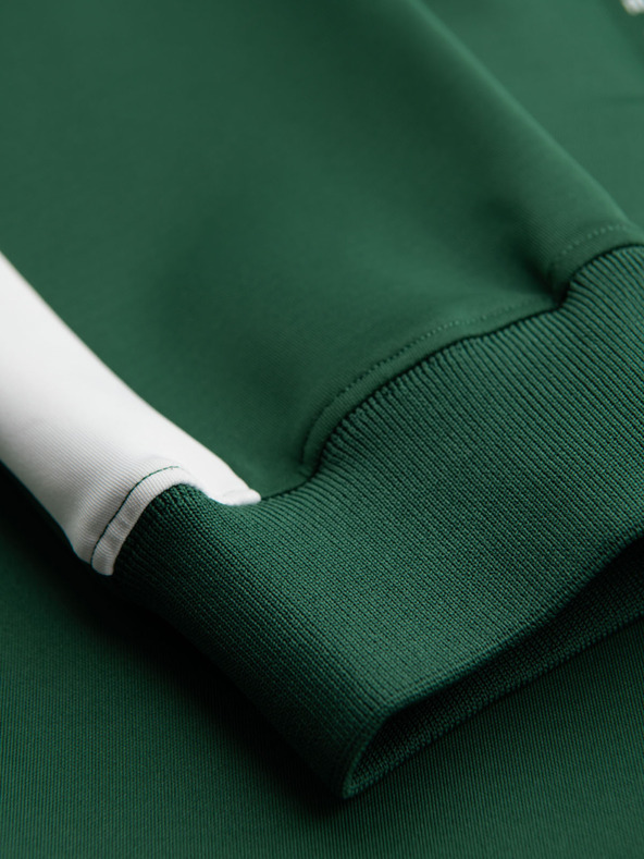 Ombre Clothing Muške trenirke s kontrastnim rubom - tamnozelene