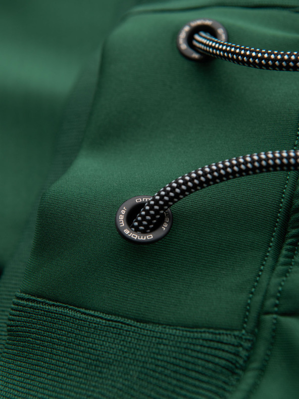 Ombre Clothing Muške trenirke s kontrastnim rubom - tamnozelene