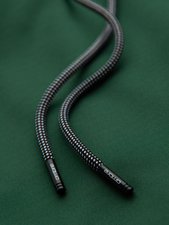 Ombre Clothing Muške trenirke s kontrastnim rubom - tamnozelene