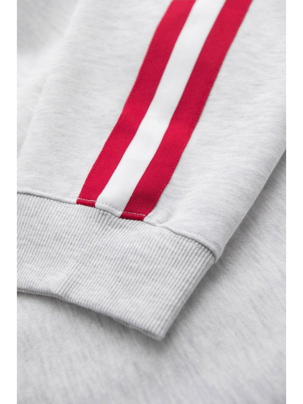 Ombre Clothing Muške trenirke s rubom i žičanim nogavicama - sivi melange