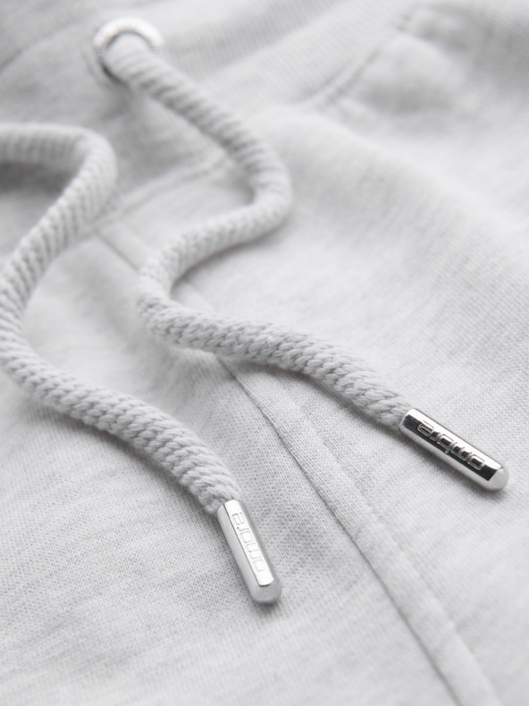 Ombre Clothing Muške trenirke s rubom i žičanim nogavicama - sivi melange