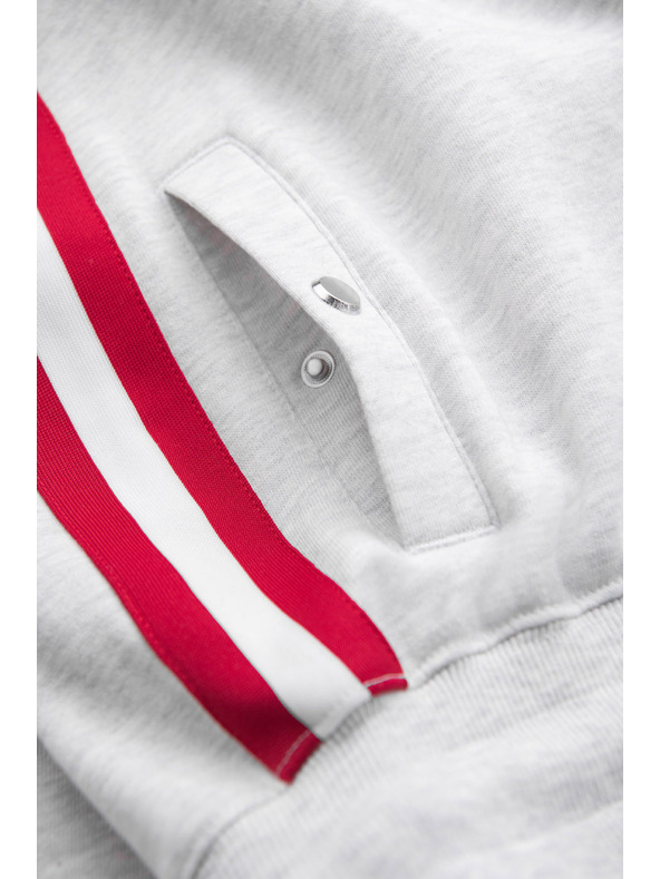 Ombre Clothing Muške trenirke s rubom i žičanim nogavicama - sivi melange