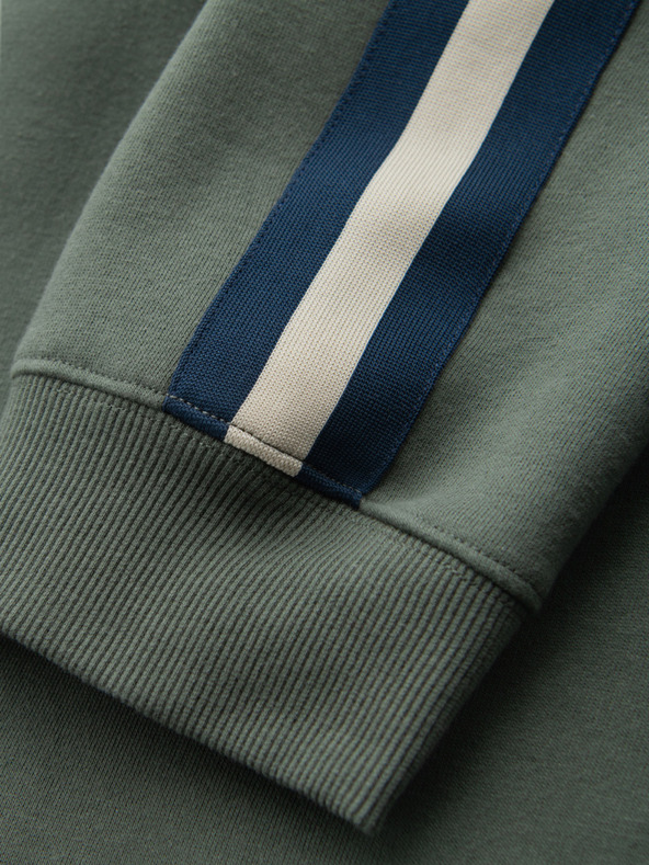 Ombre Clothing Muške trenirke s rubom i žičanim nogavicama - maslinaste