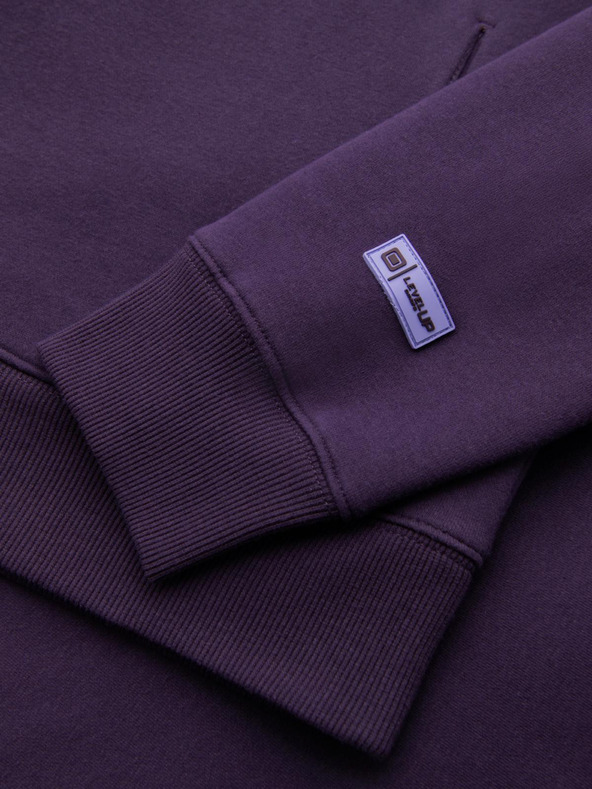 Ombre Clothing Uniseks dukserica s džepovima i kapuljačom - ljubičasta