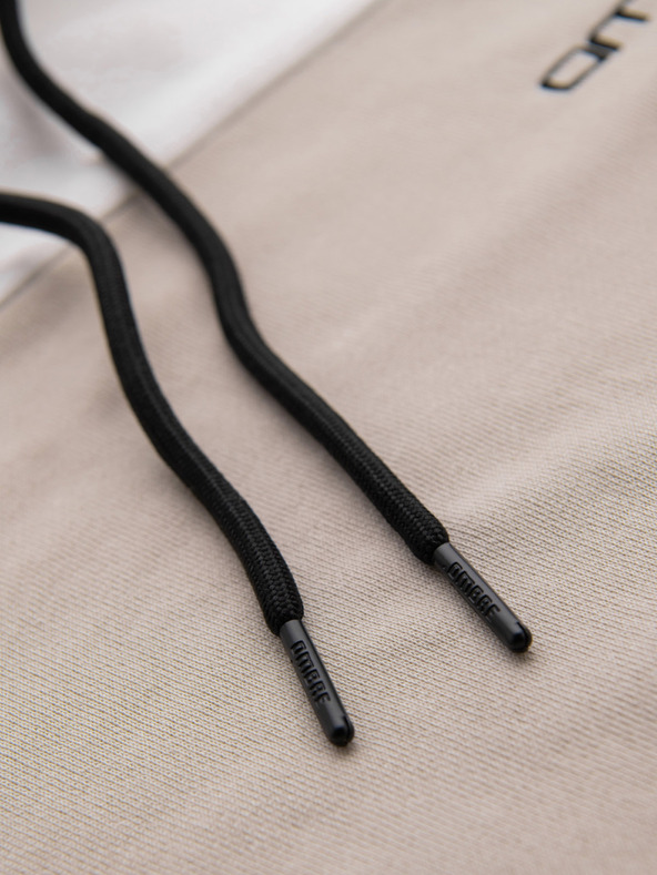 Ombre Clothing Muška pamučna dukserica s kapuljačom i kontrastnim detaljima - bijela