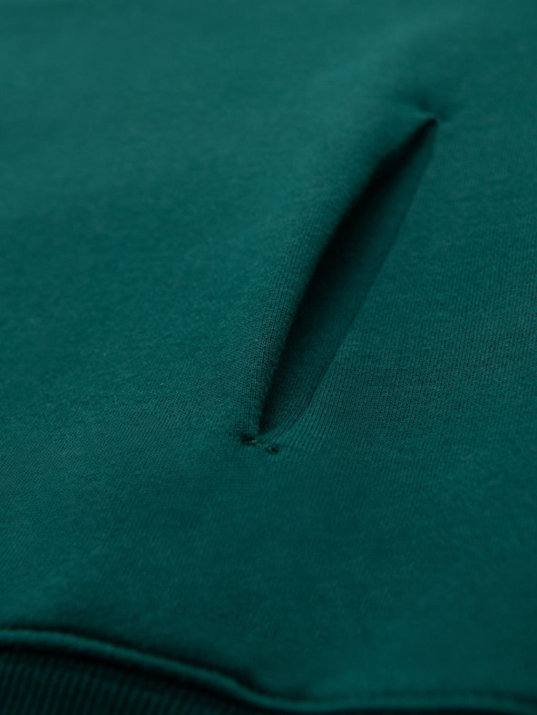 Ombre Clothing Uniseks dukserica s džepovima i kapuljačom - tamnozelena